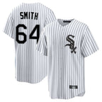 Choea C.White Sox #64 Shane Smith Player White Stripe Home Game Stitched Jerseys