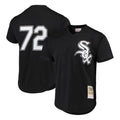 Choea C.White Sox #72 Carlton Fisk Player Black Mitchell & Ness Cooperstown Collection Mesh Game Stitched Jerseys