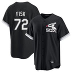 Choea C.White Sox #72 Carlton Fisk Player Black Spring Training Game Stitched Jerseys