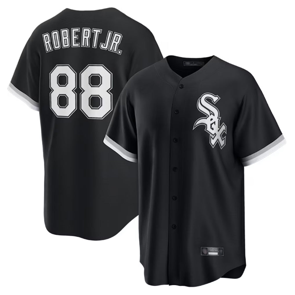 Choea C.White Sox #88 Luis Robert Jr Player Black Home Game Stitched Jerseys