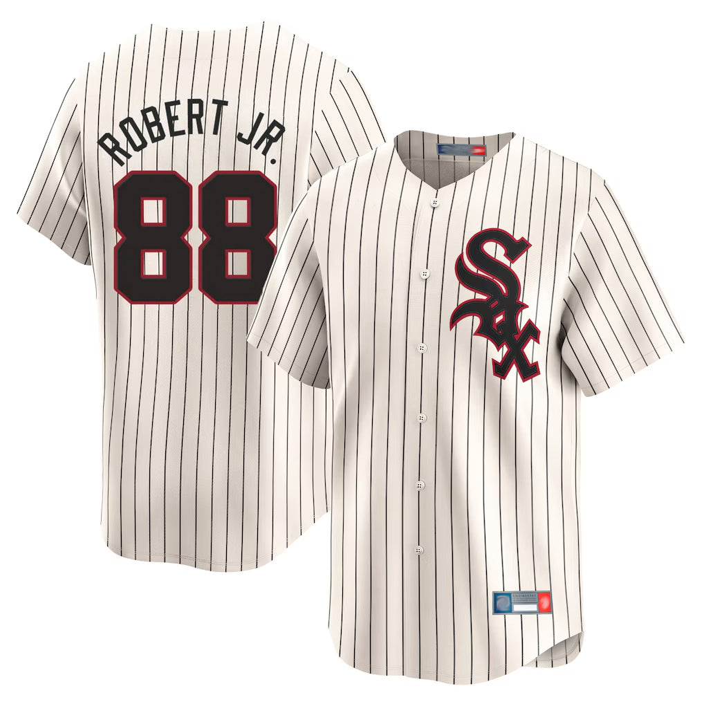 Choea C.White Sox #88 Luis Robert Jr Player Cream Cooperstown Collection Limited Home Stitched Jerseys