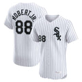 Choea C.White Sox #88 Luis Robert Jr Player White Stripe Limited Elite Home Stitched Jerseys