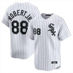 Choea C.White Sox #88 Luis Robert Jr Player White Stripe Limited Home Stitched Jerseys