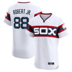 Choea C.White Sox #88 Luis Robert Jr Player White T-shirt Limited Elite Home Stitched Jerseys