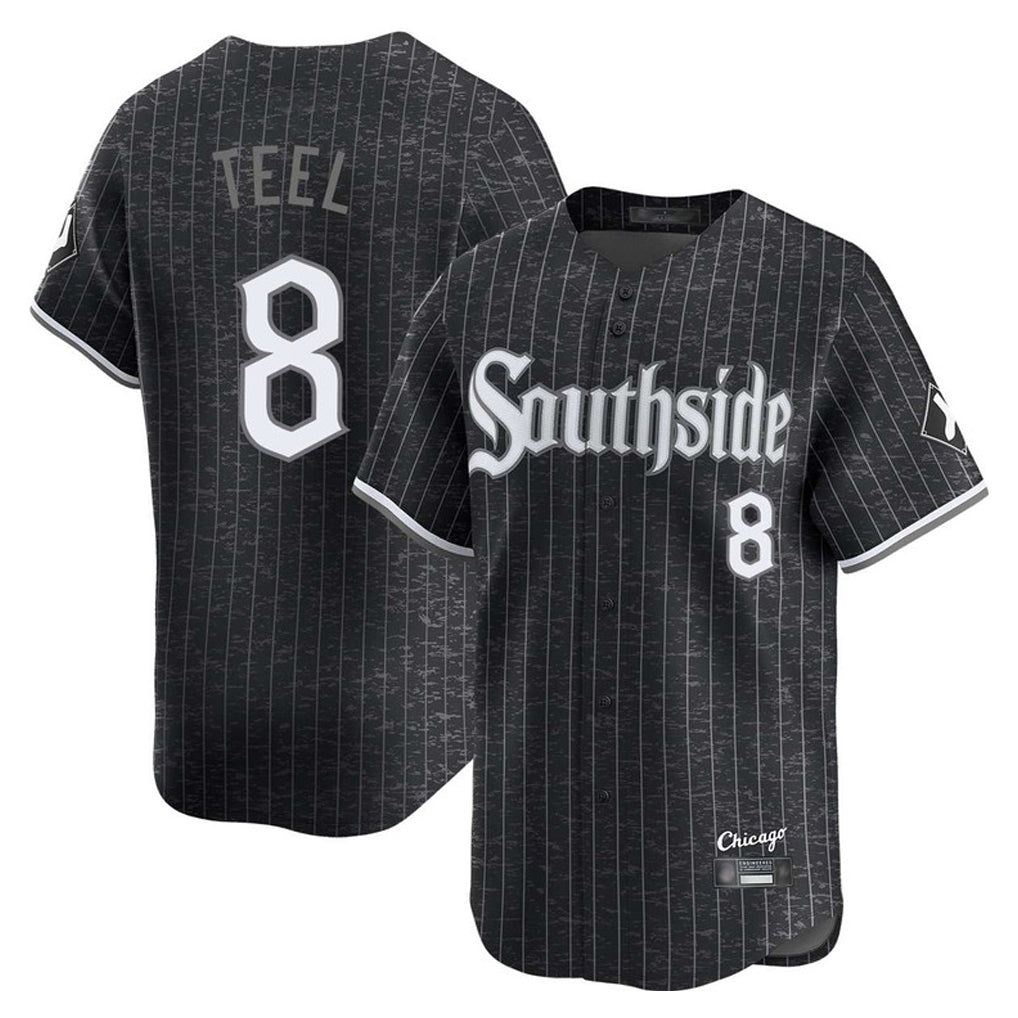 Choea C.White Sox #8 Kyle Teel Player Black City Connect Limited Home Stitched Jerseys