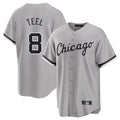Choea C.White Sox #8 Kyle Teel Player Gray Home Game Stitched Jerseys