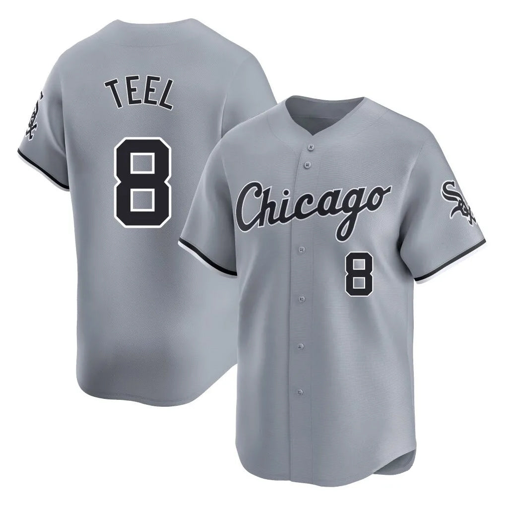 Choea C.White Sox #8 Kyle Teel Player Gray Road Limited Home Stitched Jerseys
