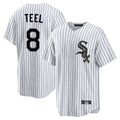 Choea C.White Sox #8 Kyle Teel Player White Stripe Home Game Stitched Jerseys