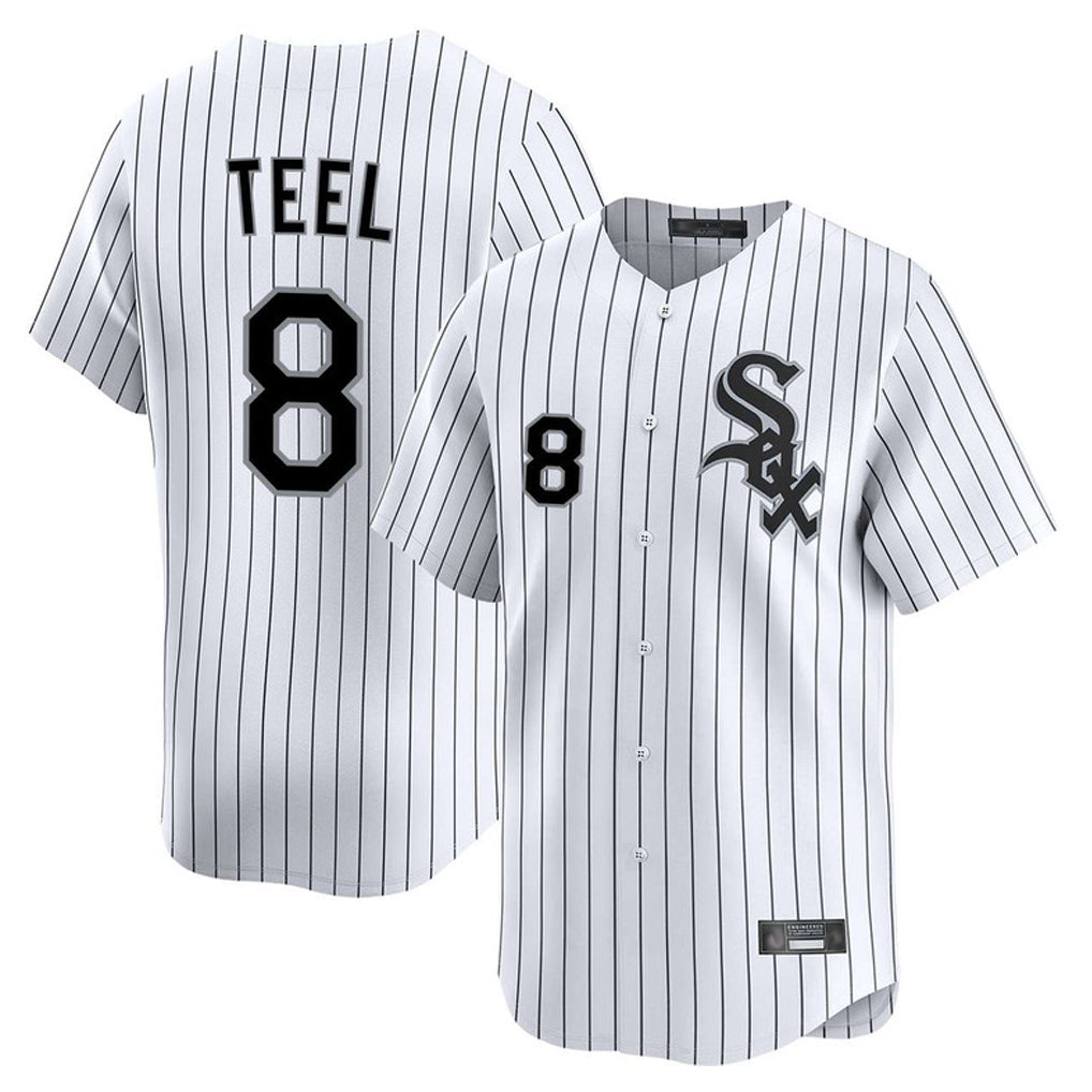 Choea C.White Sox #8 Kyle Teel Player White Stripe Limited Home Stitched Jerseys