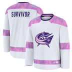 Choea CB.Jackets White Hockey Fights Cancer Survivor Practice Jersey
