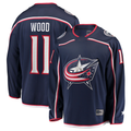 Choea CB.Jackets #11 Miles Wood Navy Home Breakaway Jersey