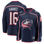 Choea CB.Jackets #16 Brendan Gaunce Navy Home Breakaway Jersey