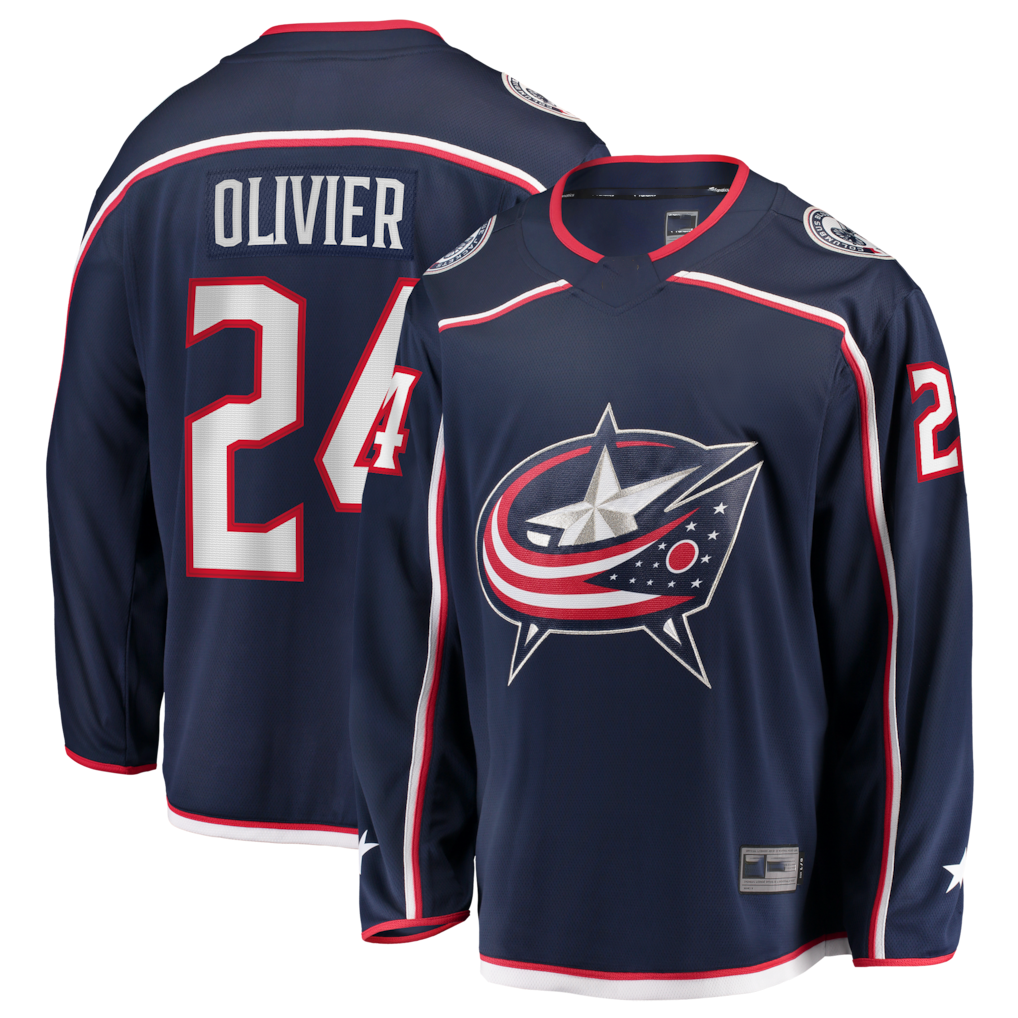 Choea CB.Jackets #24 Mathieu Olivier Navy Home Breakaway Jersey