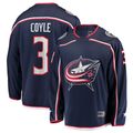 Choea CB.Jackets #3 Charlie Coyle Navy Home Breakaway Jersey