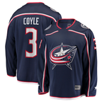 Choea CB.Jackets #3 Charlie Coyle Navy Home Breakaway Jersey