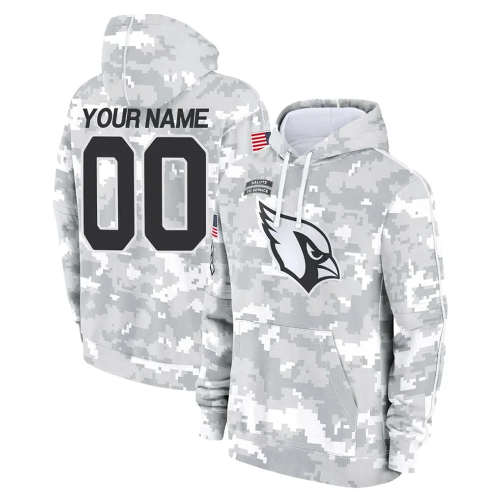 Choea Custom A.Cardinals Arctic Camo Salute to Service Limited Hoodie Any Name & Numbers Stitched Jerseys