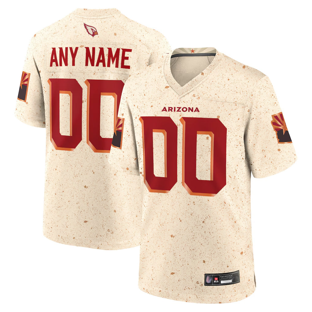 Choea Custom A.Cardinals Cream Rivalries Collection Home Game Stitched Jerseys