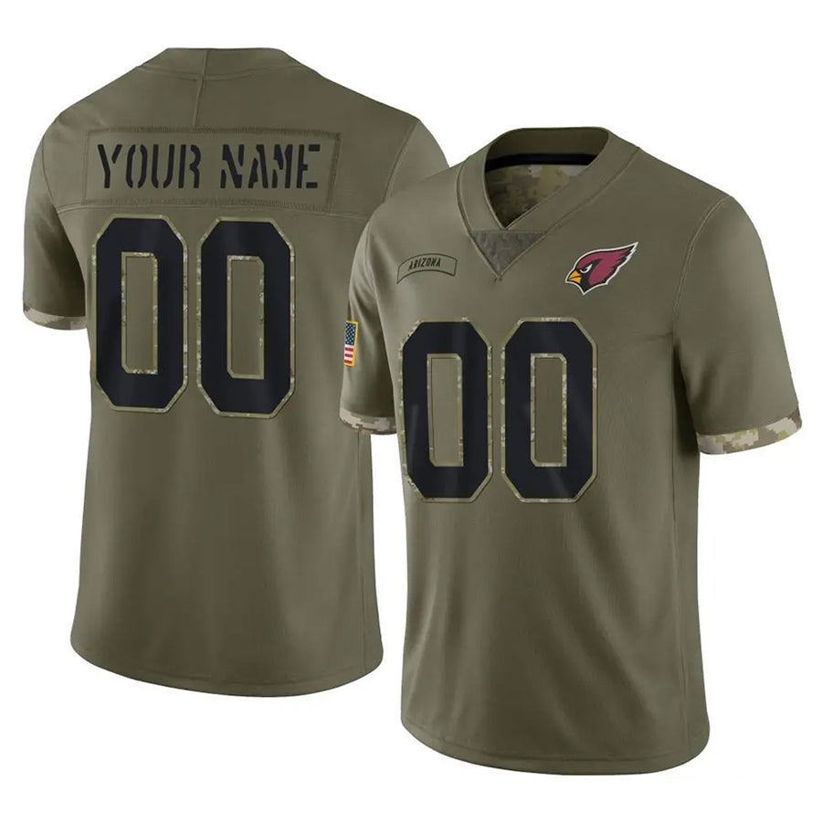 Choea Custom A.Cardinals Olive Salute To Service Limited Game Stitched Jerseys