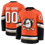 Choea Custom A.Ducks Orange Home Premium Jerseys