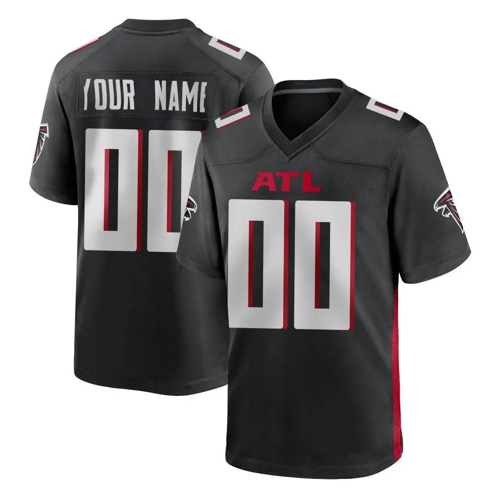 Choea Custom A.Falcons Black Home Game Any Name & Numbers Stitched Jerseys