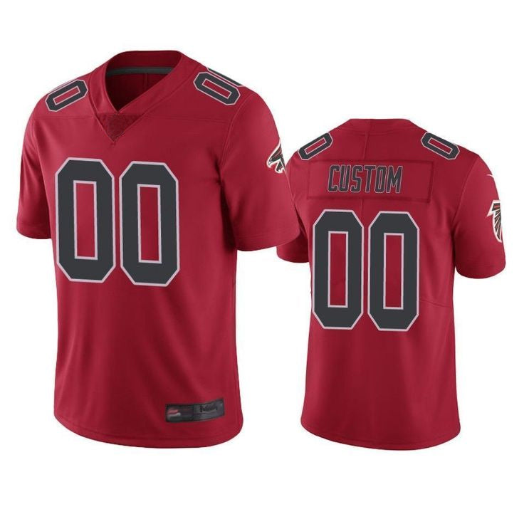 Choea Custom A.Falcons Red Color Rush Limited Stitched Jerseys