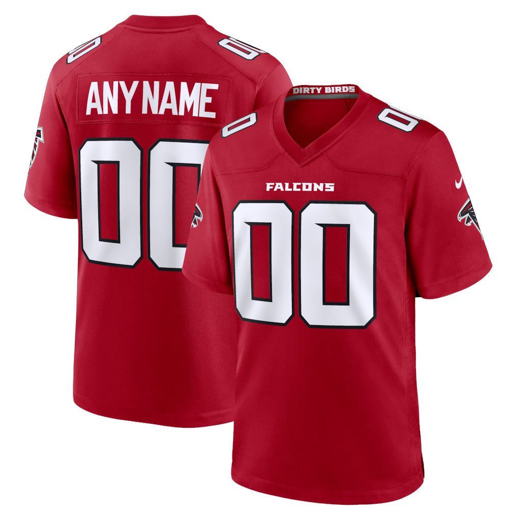 Choea Custom A.Falcons Red Replica Home Game Any Name & Numbers Stitched Jerseys