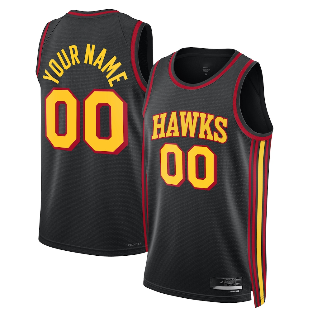 Choea Custom A.Hawks Black 2022-23 Swingman Jerseys - Statement Edition