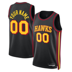 Choea Custom A.Hawks Black 2022-23 Swingman Jerseys - Statement Edition
