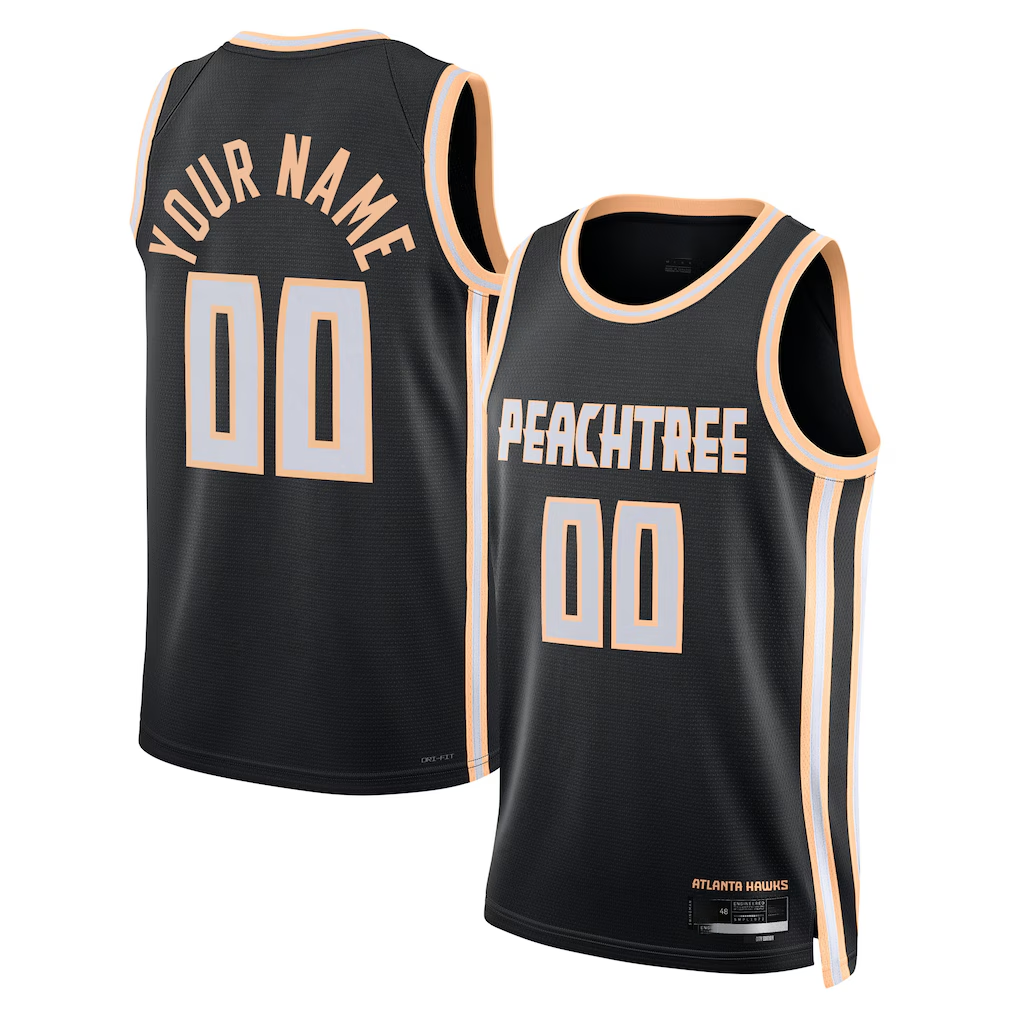 Choea Custom A.Hawks Black 2025-26 City Edition Swingman Jerseys