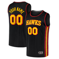 Choea Custom A.Hawks Black Fast Break Replica Jerseys - Statement Edition