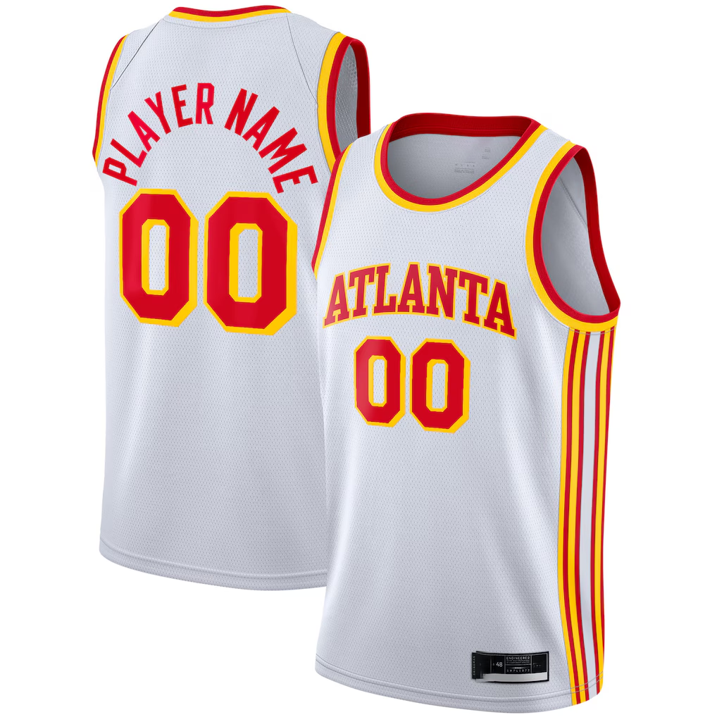 Choea Custom A.Hawks White 2020-21 Swingman Jerseys - Association Edition