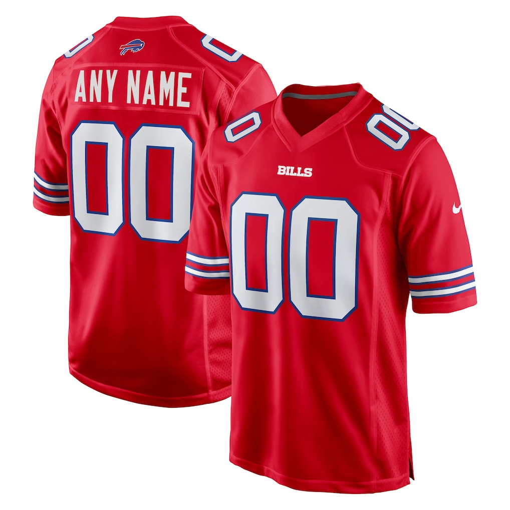Choea Custom B.Bills Red Alternate Game Stitched Jerseys