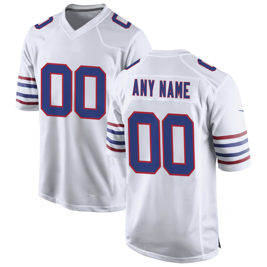 Choea Custom B.Bills White Alternate Game Stitched Jerseys