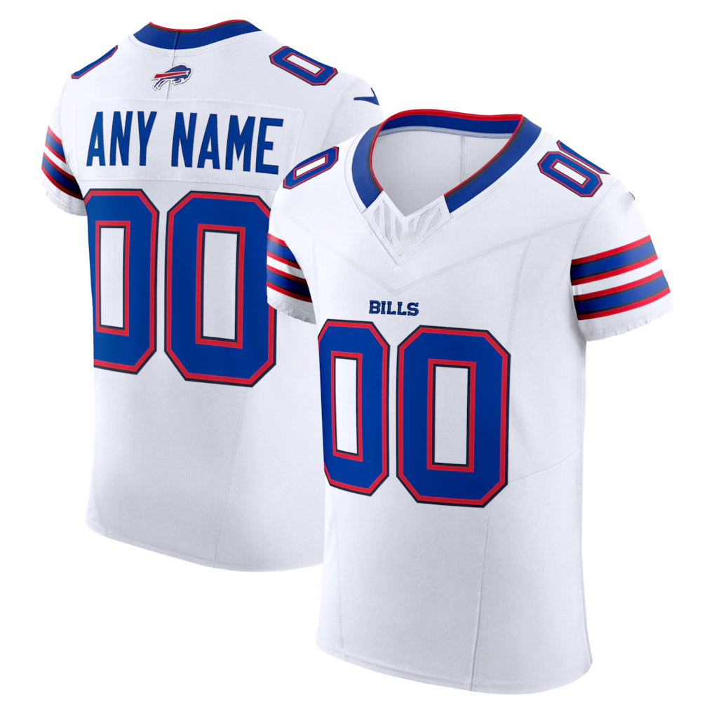 Choea Custom B.Bills White Vapor F.U.S.E. Elite Stitched Jerseys