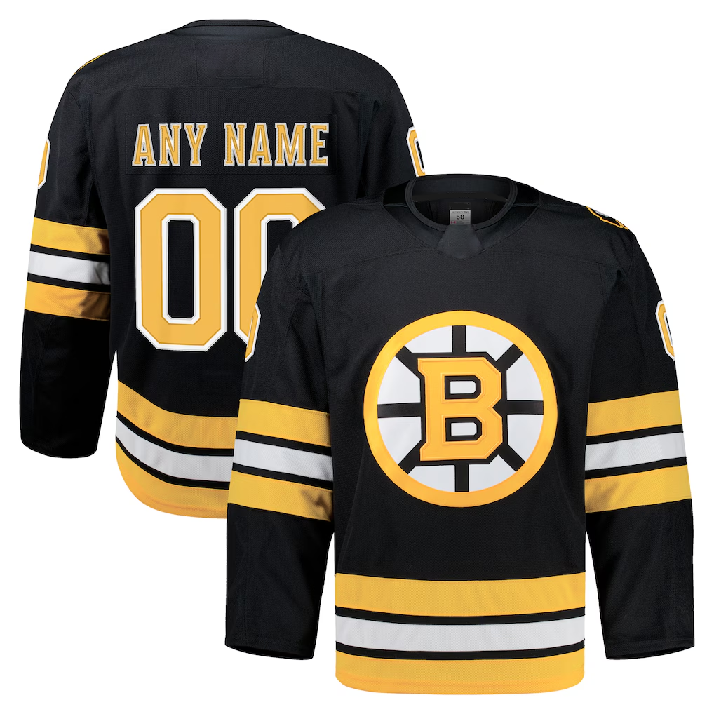 Choea Custom B.Bruins Black Home Authentic Pro Stitched Jerseys