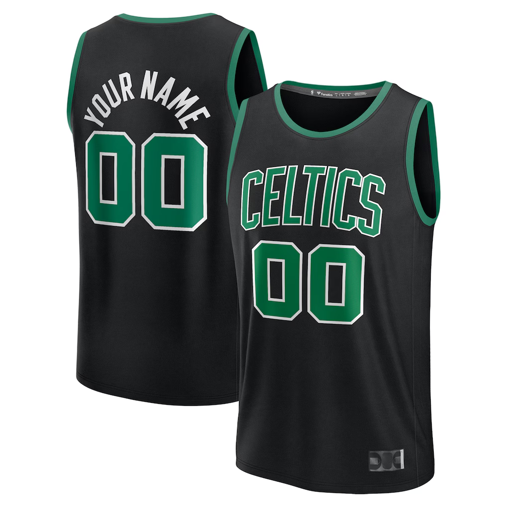 Choea Custom B.Celtics Black Fast Break Jerseys - Statement Edition
