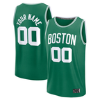 Choea Custom B.Celtics Fanatics Kelly Green Fast Break Stitched Jerseys - Icon Edition