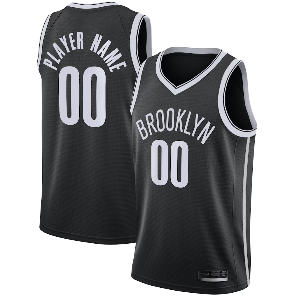 Choea Custom B.Nets Black 202021 Swingman Jerseys - Icon Edition
