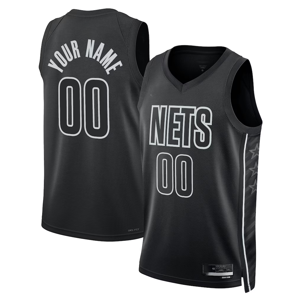 Choea Custom B.Nets Black 2022-23 Swingman Jerseys - Statement Edition
