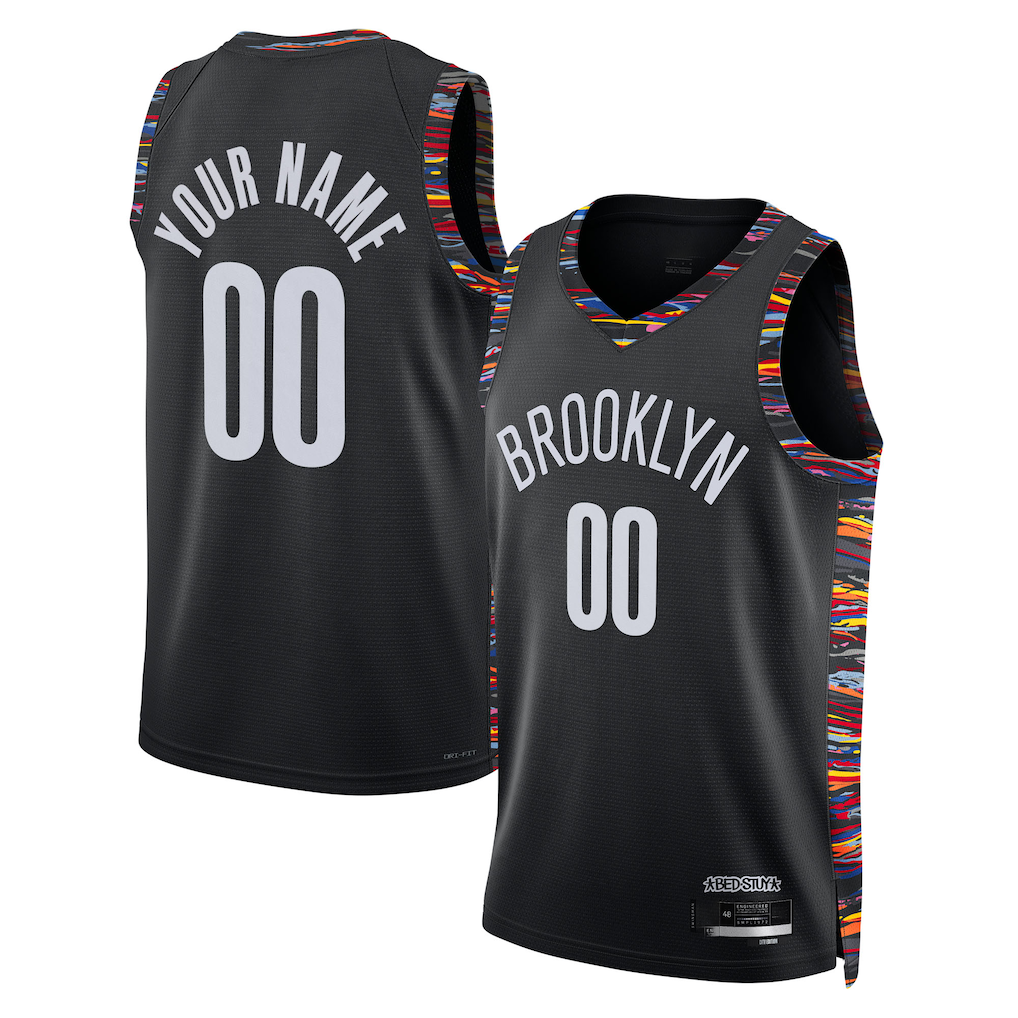 Choea Custom B.Nets Black 202526 City Edition Swingman Jerseys