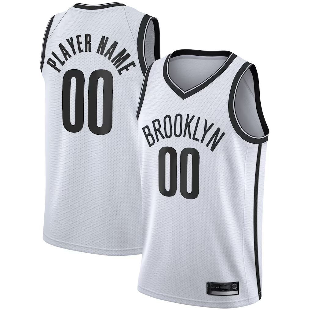 Choea Custom B.Nets White 2020-21 Swingman Jerseys - Association Edition