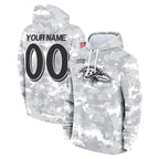 Choea Custom B.Ravens Arctic Camo Salute To Service Hoodie Any Name & Numbers Stitched Jerseys