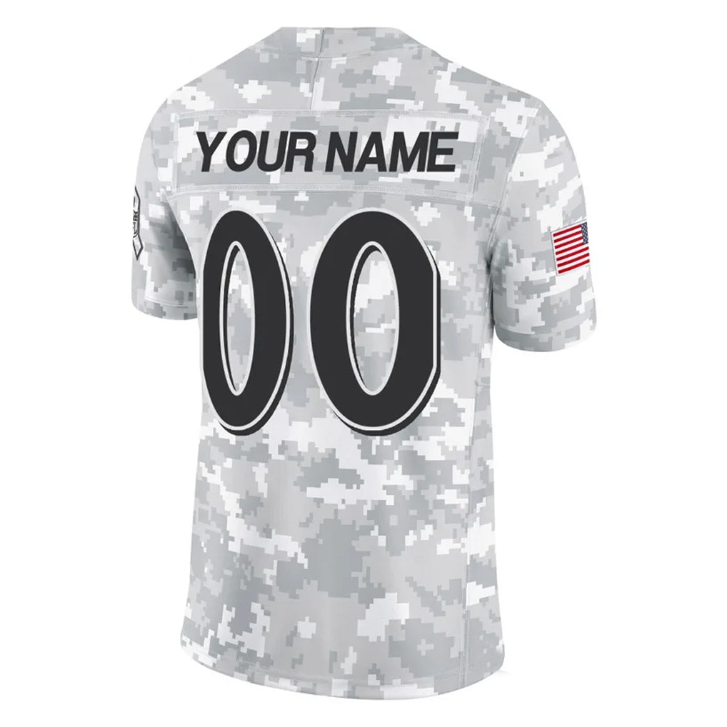 Choea Custom B.Ravens Arctic Camo Salute to Service Limited Any Name & Numbers Stitched Jerseys
