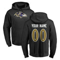 Choea Custom B.Ravens Black Pullover Hoodie Any Name & Numbers Stitched Jerseys