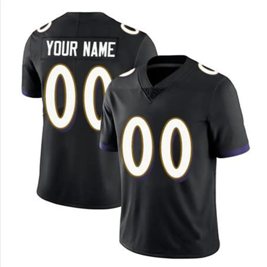 Choea Custom B.Ravens Black Replica Limited Game Stitched Jerseys