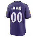 Choea Custom B.Ravens Purple Home Game Any Name & Numbers Stitched Jerseys