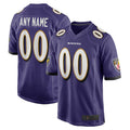 Choea Custom B.Ravens Purple Home Game Stitched Jerseys