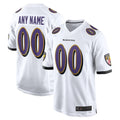 Choea Custom B.Ravens White Home Game Stitched Jerseys