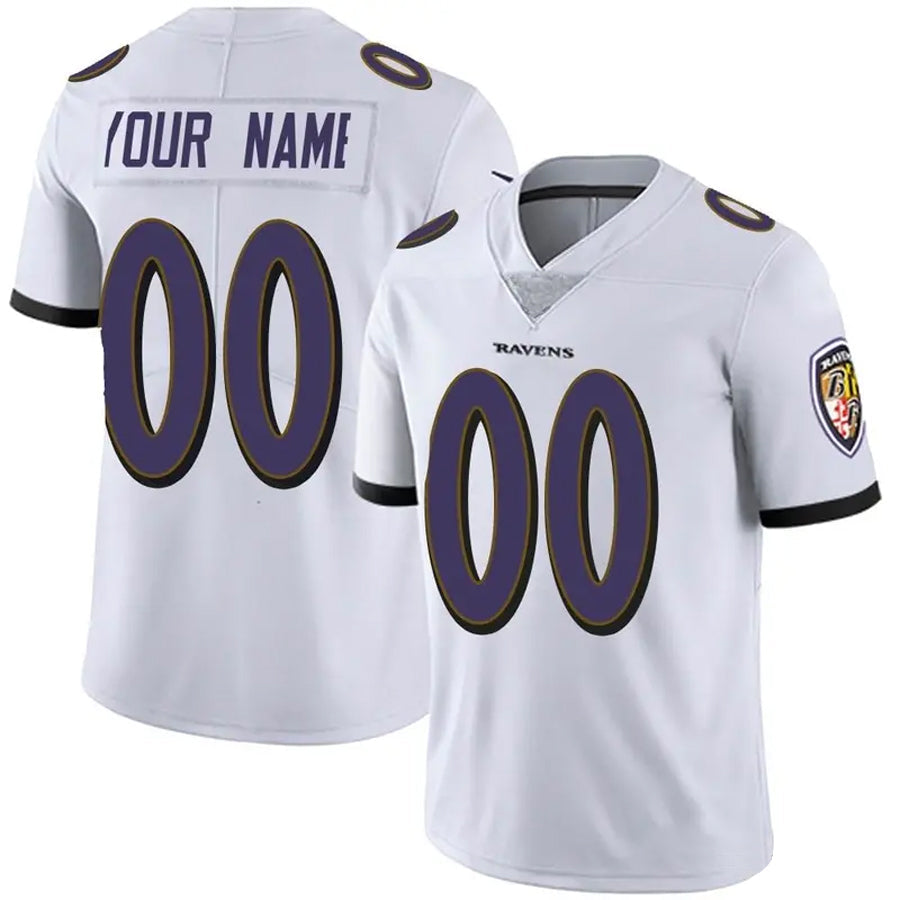 Choea Custom B.Ravens White Vapor F.U.S.E. Limited Stitched Jerseys