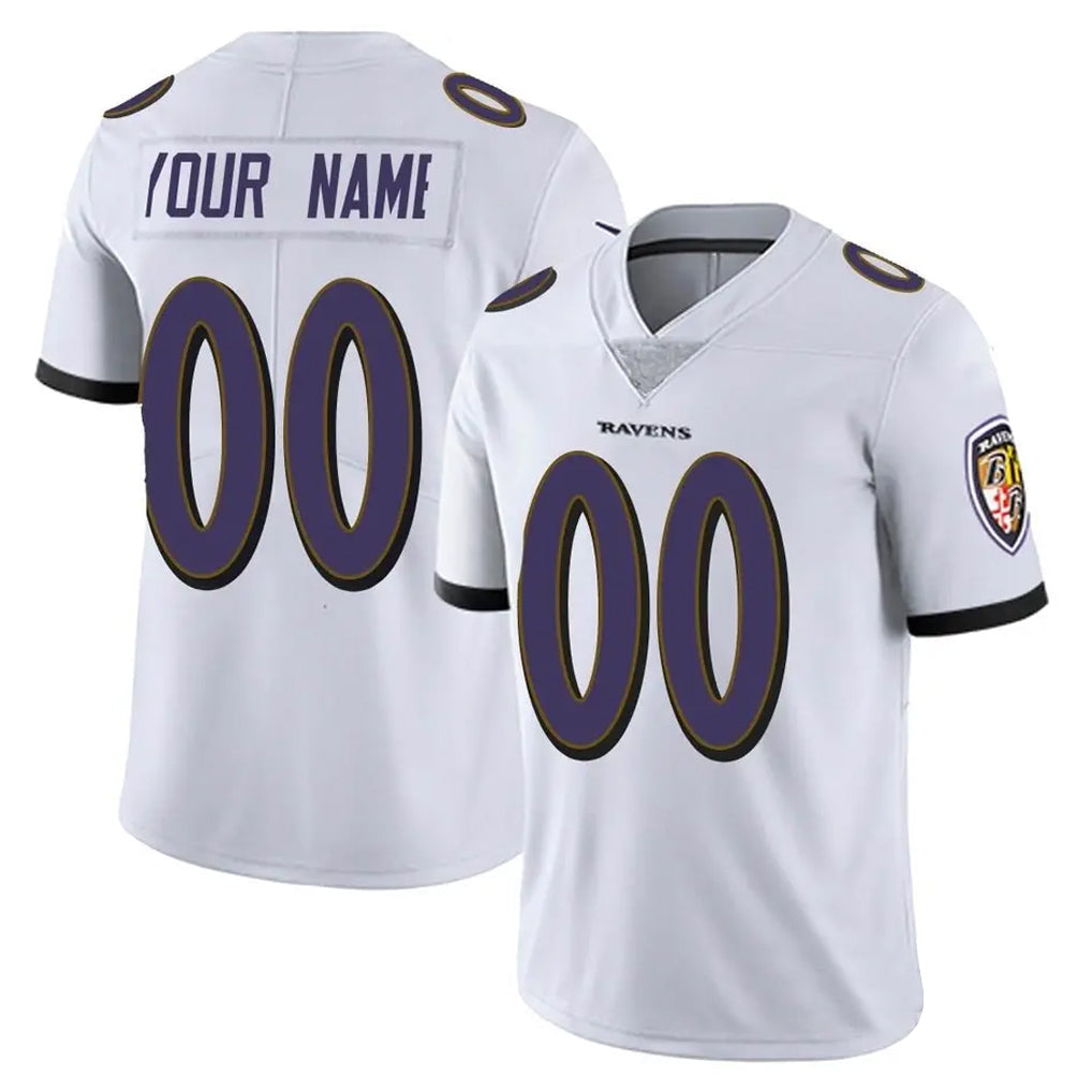 Choea Custom B.Ravens White Vapor Untouchable Game Any Name & Numbers Stitched Jerseys